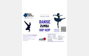 Inscription Danses - Zumba - HIP HOP 2026-2027