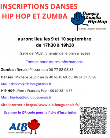 Incriptions Danses