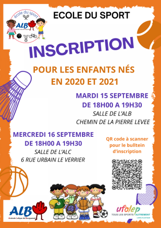 inscritption école du sport