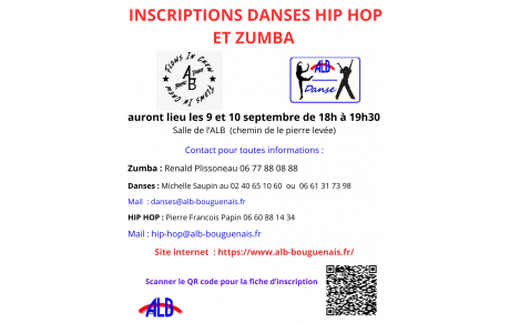 Incriptions Danses