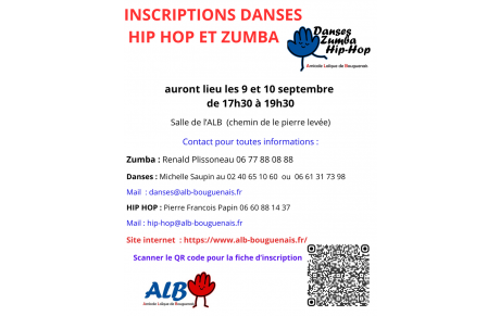 Incriptions Danses