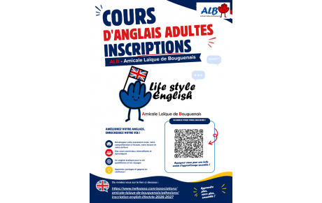 Inscription Cours d'anglais Adultes